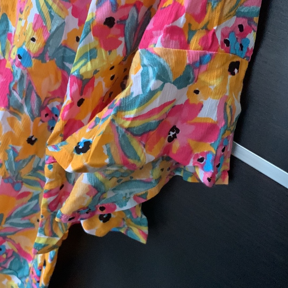 Anne Cole Flounce V Neck Tunic Cover Up - Picture 8 of 12